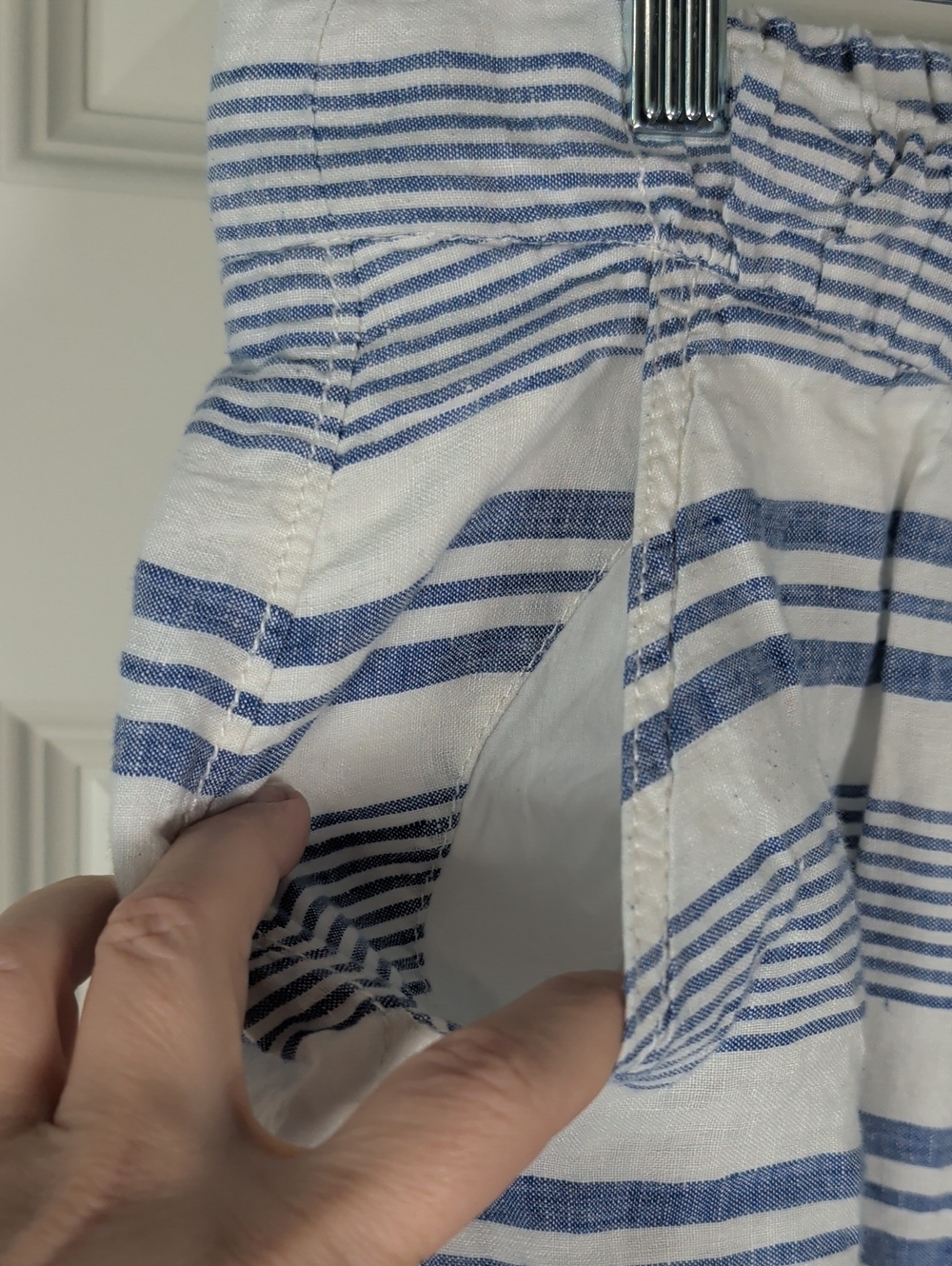 J. Crew White and Blue Striped Drawstring Shorts - Picture 6 of 9